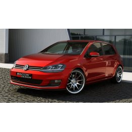 Накладка сплиттер на передний бампер на Volkswagen Golf VII